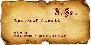 Mauszkopf Zsanett névjegykártya